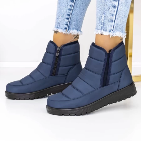 Frauenstiefel mit Pelz B27-10 Blau Mode