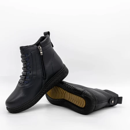 Frauenstiefel mit Pelz BK835-10 Blau Mode