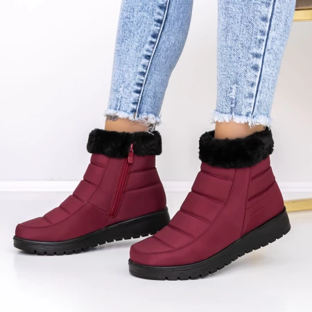 Frauenstiefel mit Pelz B26-9 Rot Mode