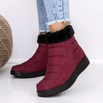 Frauenstiefel mit Pelz B26-9 Rot Mode
