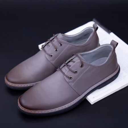 Herrenschuhe aus natürlichen Leder KL6805 Grau | Stephano