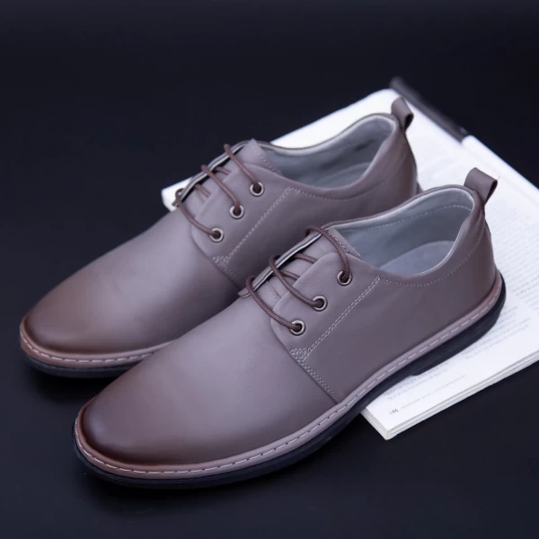 Herrenschuhe aus natürlichen Leder KL6805 Grau | Stephano