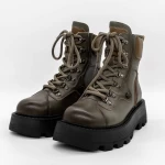 Frauenstiefel mit Pelz 62299 Grau Gebildet