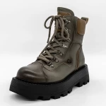 Frauenstiefel mit Pelz 62299 Grau Gebildet