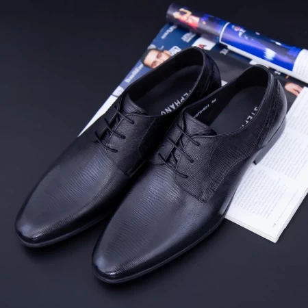 Herrenschuhe aus natürlichen Leder QF576-K51 Black | Stephano