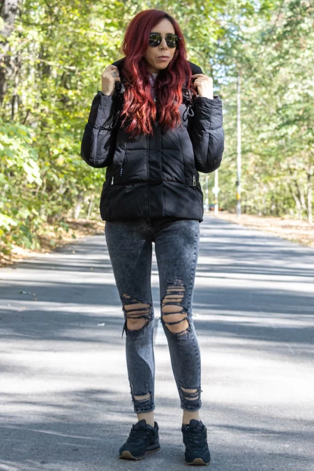 Frauen G253 Schwarze Weste Mode