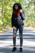 Frauen G253 Schwarze Weste Mode