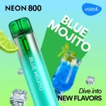 Elektronische One -Time -Zigarette verwenden Neon800 Blue Mojito | Vozol