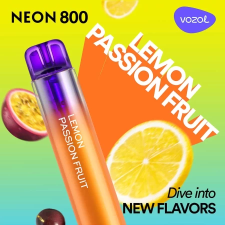 Elektronische One -Time -Zigarette verwenden Neon800 Zitronen Passion Frucht | Vozol