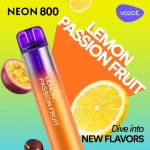 Elektronische One -Time -Zigarette verwenden Neon800 Zitronen Passion Frucht | Vozol