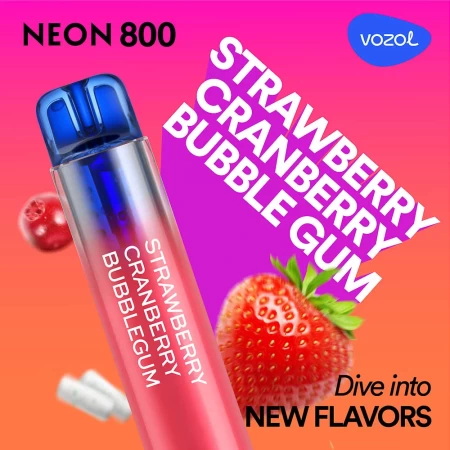 Elektronische One -Time -Zigarette verwenden Neon800 Strawberry Cranberry Bubblegum | Vozol