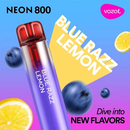 Elektronische One -Time Cigarette verwenden Neon800 Blue Razz Lemon | Vozol