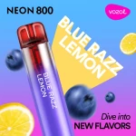 Elektronische One -Time Cigarette verwenden Neon800 Blue Razz Lemon | Vozol