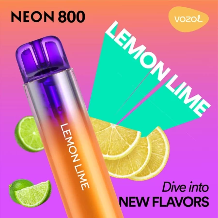 Elektronische One -Time -Zigarette Neon800 Lemon Lime | Vozol