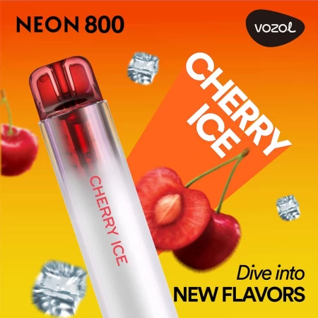Elektronische One -Time -Zigarette verwenden Neon800 Cherry Ice | Vozol