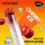 Elektronische One -Time -Zigarette verwenden Neon800 Cherry Ice | Vozol
