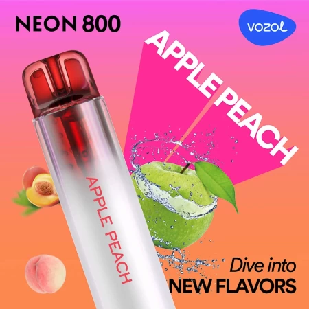 Elektronische One -Time -Zigarette verwenden Neon800 Apfelpfirsich | Vozol