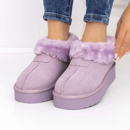 Frauen Lederstiefel UG 3J5 Lila | Mei