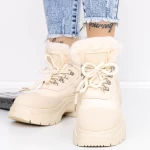 Frauenstiefel mit 3J7 Beige Fell | Mei