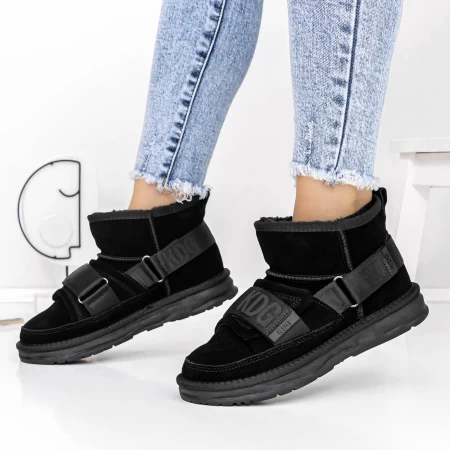 Frauen Lederstiefel UG 3J9 Schwarz | Mei