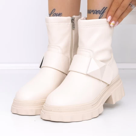 Frauenstiefel mit Pelz 3mx18 Beige | Mei