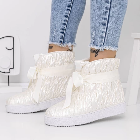 Frauenstiefel mit 3J2 Beige Fell | Mei