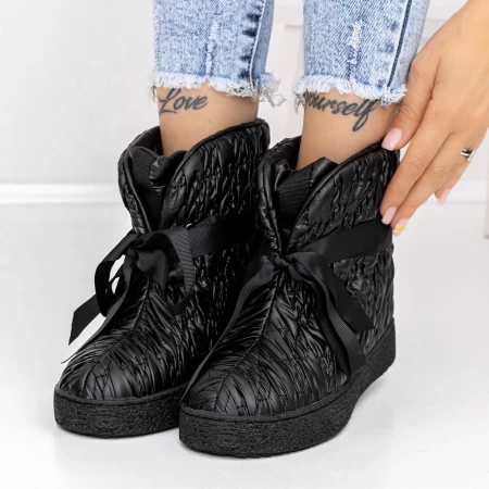 Frauenstiefel mit 3J Fell schwarz Mei