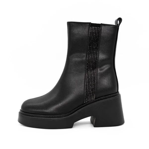 Frauenstiefel im Frühling-Autumn 1182-1 Schwarz | Gebildet