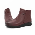Frauenstiefel mit Pelz 822070m Kirsche Gebildet