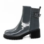 Frauenstiefel im Frühling-Autumn 1026-2 Grau Gebildet