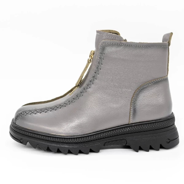 Frauenstiefel im Spring-Auto 0328 Grau Gebildet