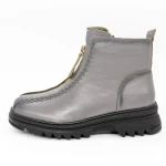 Frauenstiefel im Spring-Auto 0328 Grau Gebildet