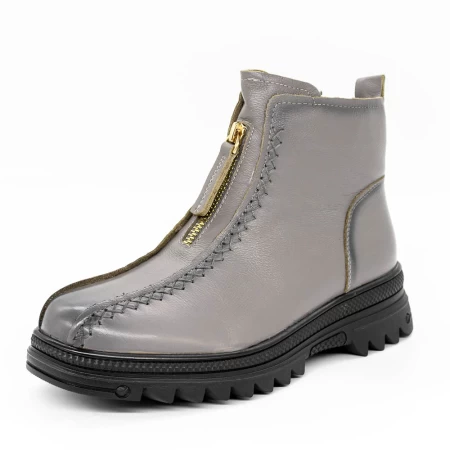 Frauenstiefel im Spring-Auto 0328 Grau Gebildet