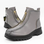 Frauenstiefel im Spring-Auto 0328 Grau Gebildet