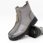Frauenstiefel im Spring-Auto 0328 Grau Gebildet