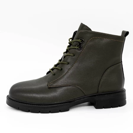 Frauenstiefel im Frühjahr 8301-22 Grün Gebildet
