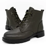 Frauenstiefel im Frühjahr 8301-22 Grün Gebildet