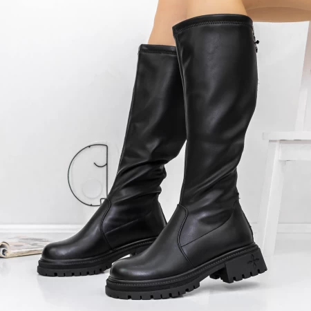 Low Heels von Frauen 8018 Schwarz Gebildet