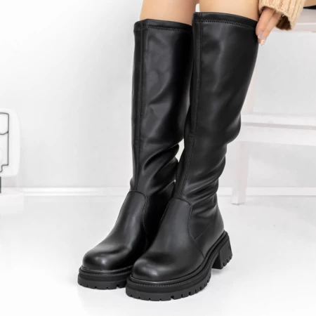 Low Heels von Frauen 8018 Schwarz Gebildet