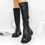 Low Heels von Frauen 8018 Schwarz Gebildet