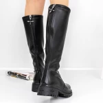 Low Heels von Frauen 8018 Schwarz Gebildet