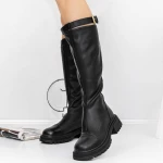 Low Heels von Frauen 8035 schwarz Gebildet