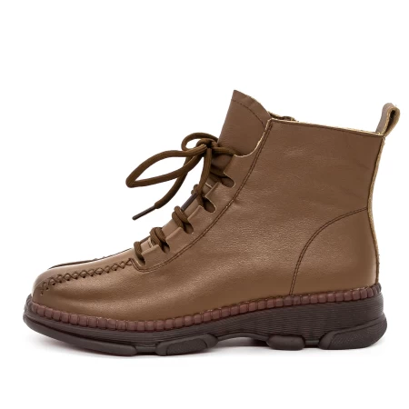 Frauenstiefel im Frühling-Autumn 8201 Brown Gebildet