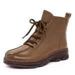 Frauenstiefel im Frühling-Autumn 8201 Brown Gebildet