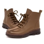 Frauenstiefel im Frühling-Autumn 8201 Brown Gebildet