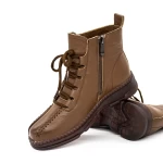 Frauenstiefel im Frühling-Autumn 8201 Brown Gebildet