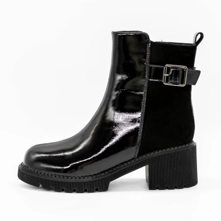 Frauenstiefel im Frühling-Autumn 1026-2 Schwarz | Gebildet