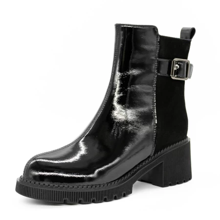 Frauenstiefel im Frühling-Autumn 1026-2 Schwarz | Gebildet