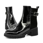 Frauenstiefel im Frühling-Autumn 1026-2 Schwarz | Gebildet