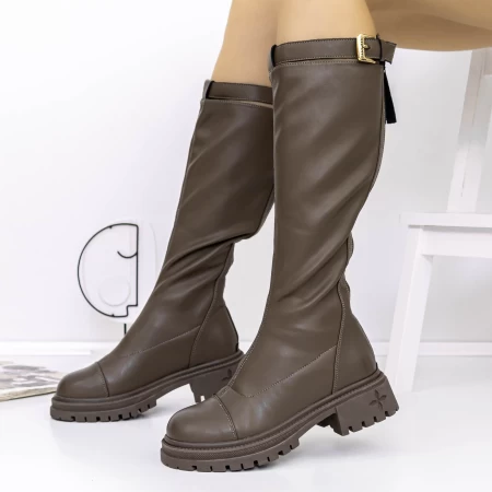 Low Heels für Frauen 8035 Khaki | Gebildet